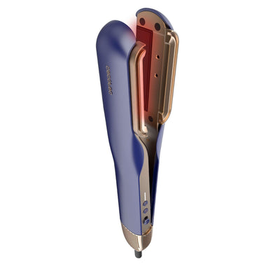 Cecotec Haarglätter mit Luft RitualCare Air Lisse 2in1 Blau. 1000W, Trocknet und Glättet, Reduziert Schäden durch hohe Temperaturen, Digitalmotor, 106000RPM, Hochdruckschlitz, Plasma, Keramik, Keratin