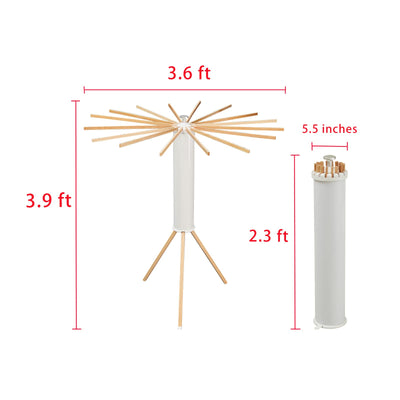 JOOM wäscheständer Holz, faltbar, tragbarer wäscheständer, wäscheständer platzsparend, wäscheständer ausziehbar - wäscheständer (Holz, weiß)