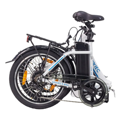 smartEC Camp-20D E-Bike Klapprad 250W Hinterradmotor Li-Ion-Akku 36V/15,6Ah 20 Zoll E-Klapprad E-Faltrad Elektrofahrrad Reichweite 100km bis 25 km/h (Weiß)