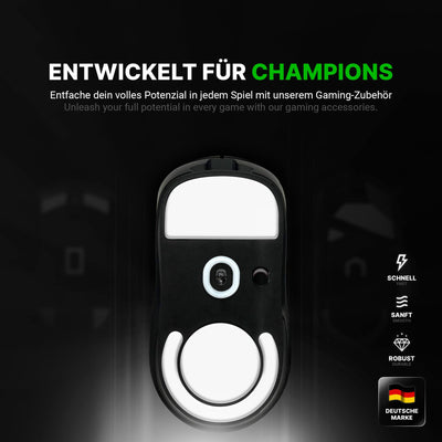 SensoryBoost DPS Glides (2er Set) für Logitech G PRO X Superlight - Ultra Schnell, Abgerundet, Niedrige Reibung, Hochwertig, Langlebig - Ersatz-Mausfüße, Skates - Gaming Maus Upgrade Zubehör