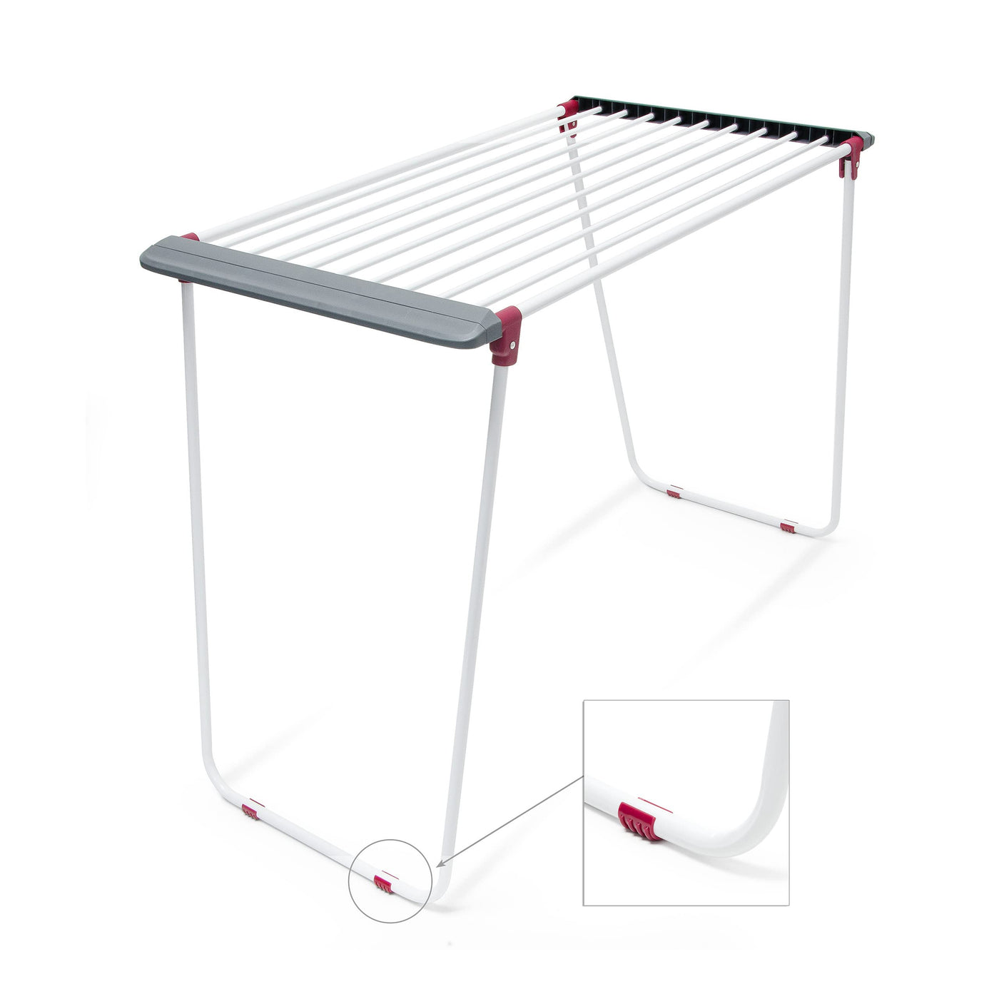 Relaxdays Trockenständer, ausziehbar, Eisen, Trockenlänge 18 m, Wäscheständer, HxBxT: ca. 91 x 199 x 63 cm, weiß