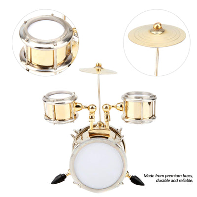 Miniatur Musikinstrument Replica Drum Set Ornament Schlagzeuger mit Box