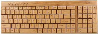 Komfortable kabellose Maus, Bambus-Bambus-Tastatur, ultradünnes Holz für Windows/Ios/Android