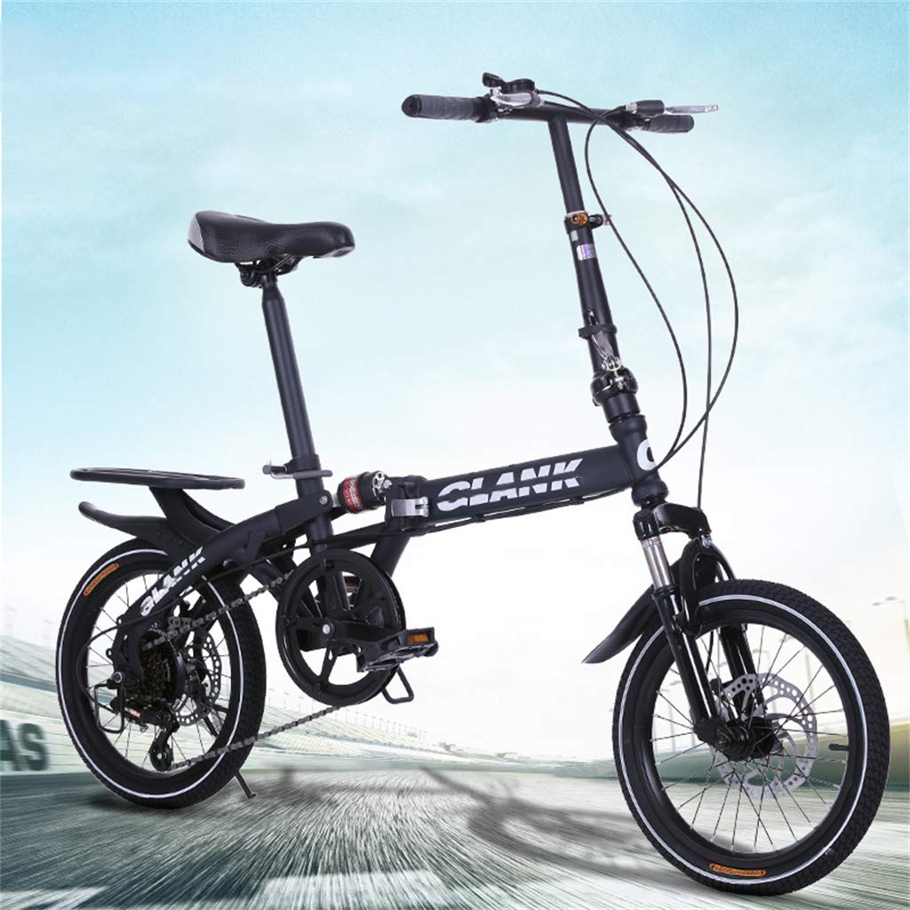 16-Zoll 6 Gang Klappräder, Travel Faltrad, Camping Klapprad mit Tragegriff, Faltfahrrad für Herren und Damen,Doppelscheibenbremse