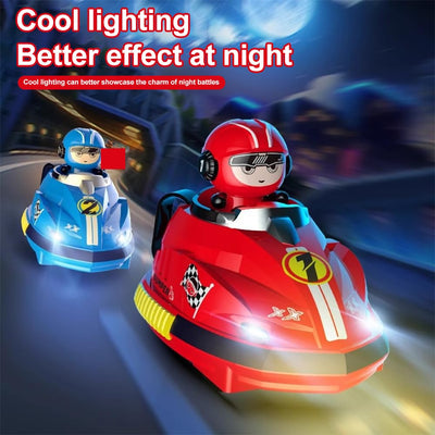 Dhqkqg Ferngesteuertes Auto, 2 Pack Rc Speed Bumper Autos Spielzeug füR Zwei Gegeneinander, Spielzeugautos mit Fernbedienung, Mini RC Autoscooter, Ferngesteuerte Mini Auswerferfahrzeuge