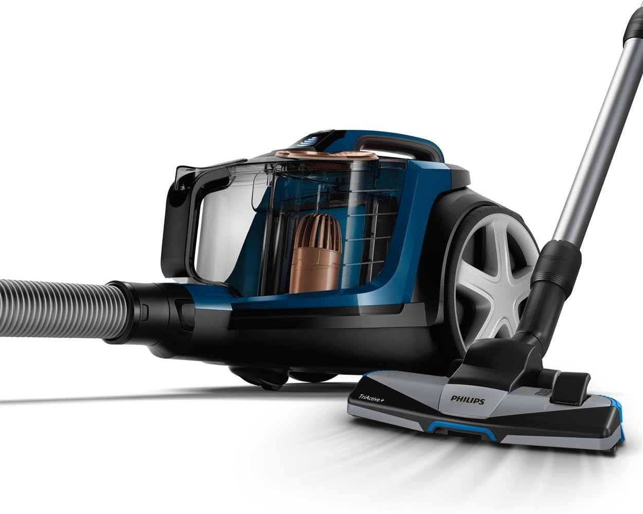 Philips PowerPro Expert Beutelloser Staubsauger – Kompakt, 900-W-Motor, PowerCyclone 8 Technologie für starke Saugleistung, Multi-Oberflächen-Reinigung, Allergy Lock, Super Turbo Bürste (FC9745/09)