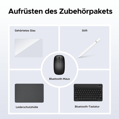 DOOGEE U10 Android 15 Tablet 10 Zoll, 16GB RAM+128GB ROM(2TB TF) Tablet mit Tastatur, WiFi 6 Gaming Tablets Widevine L1, 8MP+5MP, 5060mAh, Kinder Tablets mit Stift, Tastatur, Maus, Hülle, Schutzfolie