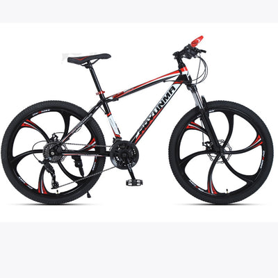 Wmmner Mountainbike 26 Zoll Carbonstahl Stoßdämpfendes Fahrrad Outdoor-Fahren Geschwindigkeitswechsel Offroad-Fahrrad Für Schüler/a/27-Gang