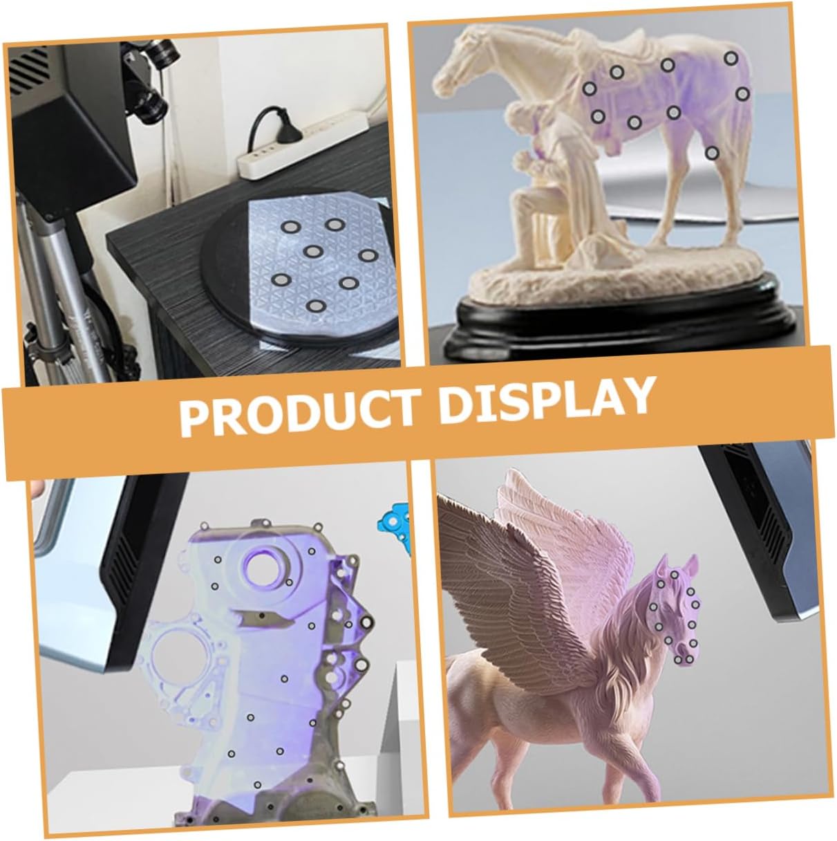 Mikikit 20 Blätter Reflektierende Folie Für Den Scanner Logo-Aufkleber Scan-markierungsaufkleber Reflexionsmarker Zum Scannen Bezugsmarkierungspunkt Zubehör Das Haustier Verdicken 3D