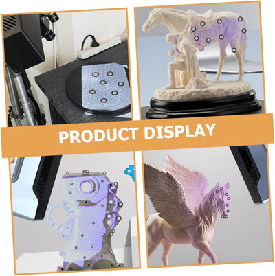 Mikikit 20 Blätter Reflektierende Folie Für Den Scanner Logo-Aufkleber Scan-markierungsaufkleber Reflexionsmarker Zum Scannen Bezugsmarkierungspunkt Zubehör Das Haustier Verdicken 3D