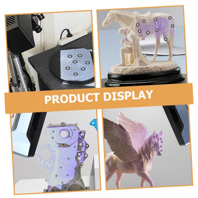 Mikikit 20 Blätter Reflektierende Folie Für Den Scanner Logo-Aufkleber Scan-markierungsaufkleber Reflexionsmarker Zum Scannen Bezugsmarkierungspunkt Zubehör Das Haustier Verdicken 3D