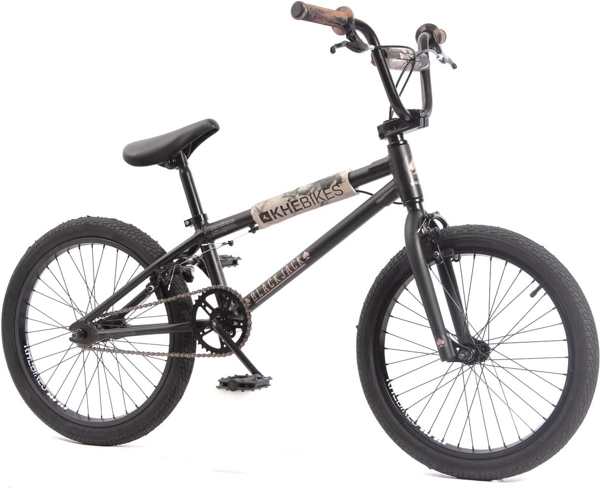 KHEbikes BMX Fahrrad Black Jack, 20 Zoll, schwarz Aluminium, patentierter Affix 360° Rotor, für Kinder und Jugendliche, superleichtes Gewicht - nur 10,2kg!