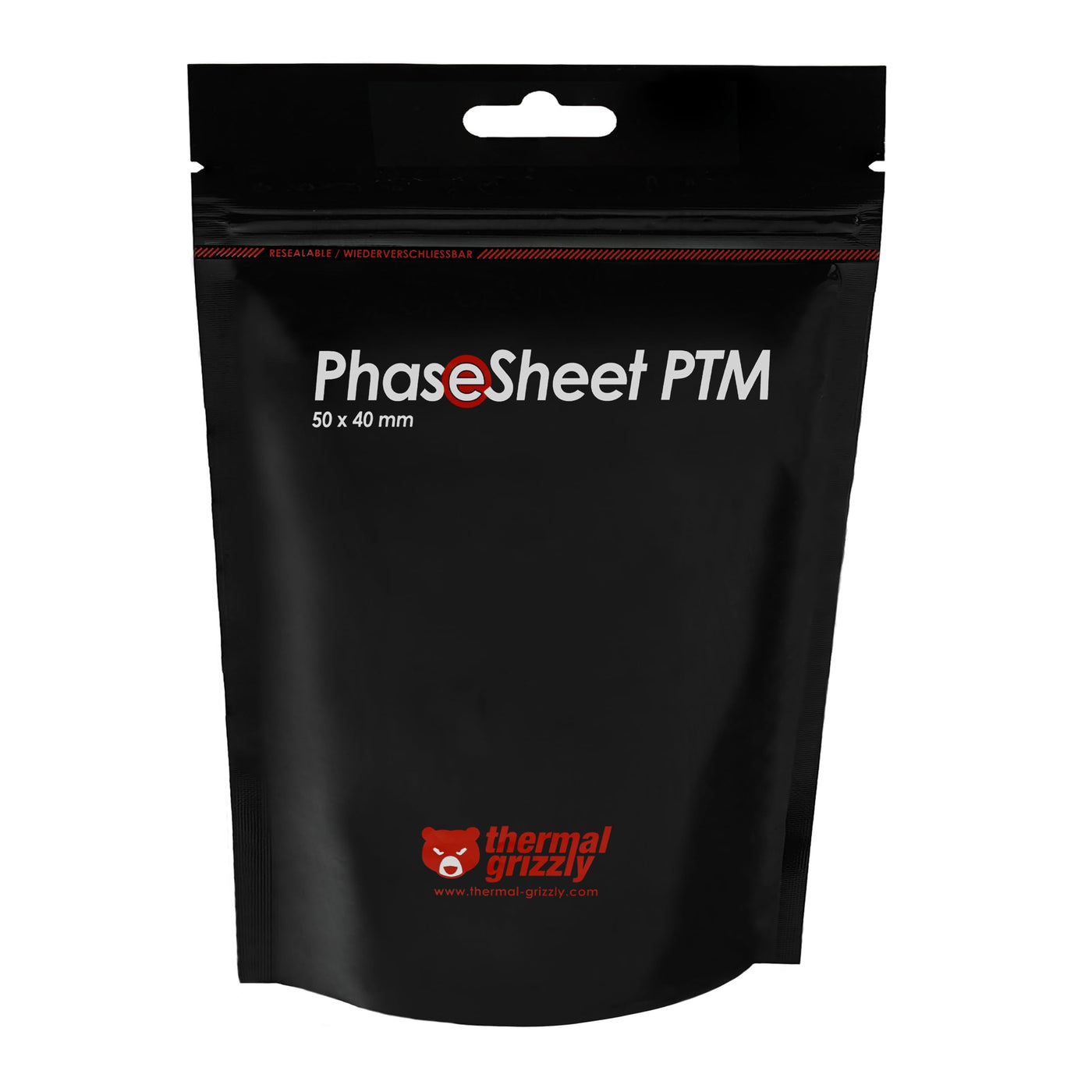 Thermal Grizzly - PhaseSheet PTM (50x40mm) - Hochleistungs-Wärmeleitpad mit Phasenwechselmaterial | Langlebig, Nicht elektrisch leitfähig | Für CPU, GPU & Elektronikkühlung