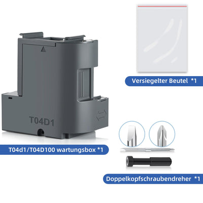 Spaceink T04D1/T04D100 Wartungsbox Kompatibel für Epson ET-15000 ET-4750 ET-3750 ET-4850 ET-3850 ET-3700 ET-4856 ET-5150 ET-5170 Drucker, Wartungskasten C13T04D100 Resttintenbehälter