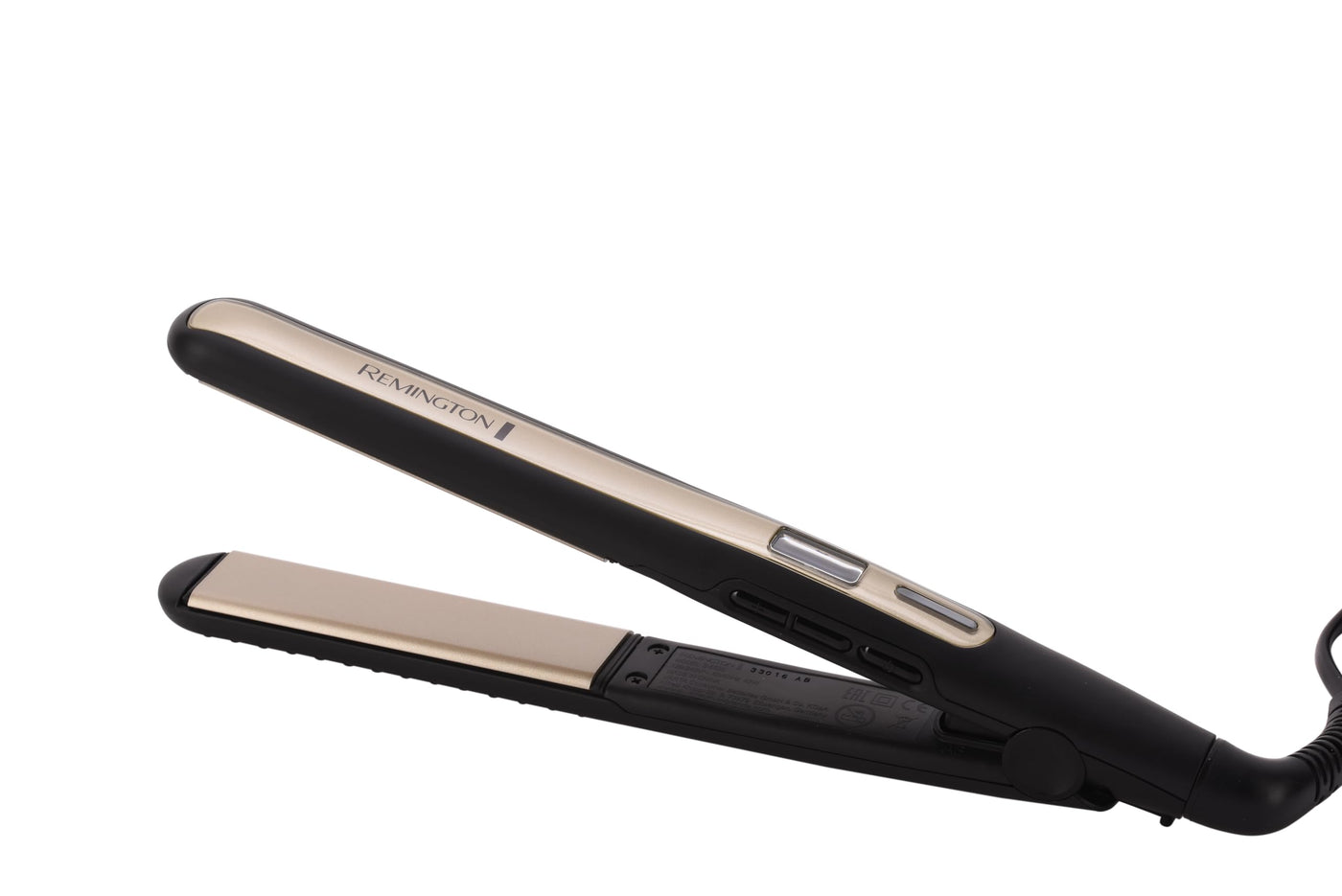 Remington Glätteisen Sleek & Curl (abgerundetes Design -ideal zum Glätten & Stylen von Locken und Wellen, hochwertige Ultra-Turmalin-Keramikbeschichtung) LCD-Display, 150-230°C, Haarglätter S6500