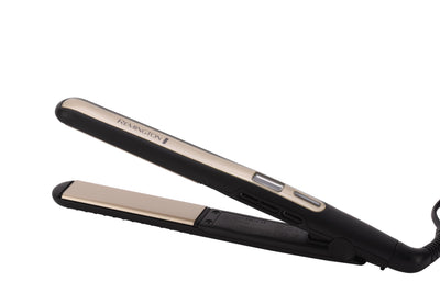 Remington Glätteisen Sleek & Curl (abgerundetes Design -ideal zum Glätten & Stylen von Locken und Wellen, hochwertige Ultra-Turmalin-Keramikbeschichtung) LCD-Display, 150-230°C, Haarglätter S6500