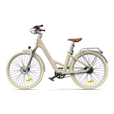 ADO E-Bike Air28 Pro Elektrofahrrad,Pedelec Riemenantrieb,Citybike,e Bike 28 Zoll, 2 Gang, Automatikschaltung, Heckmotor, Gepäckträger, ebike Damen/Herren (Yellow)