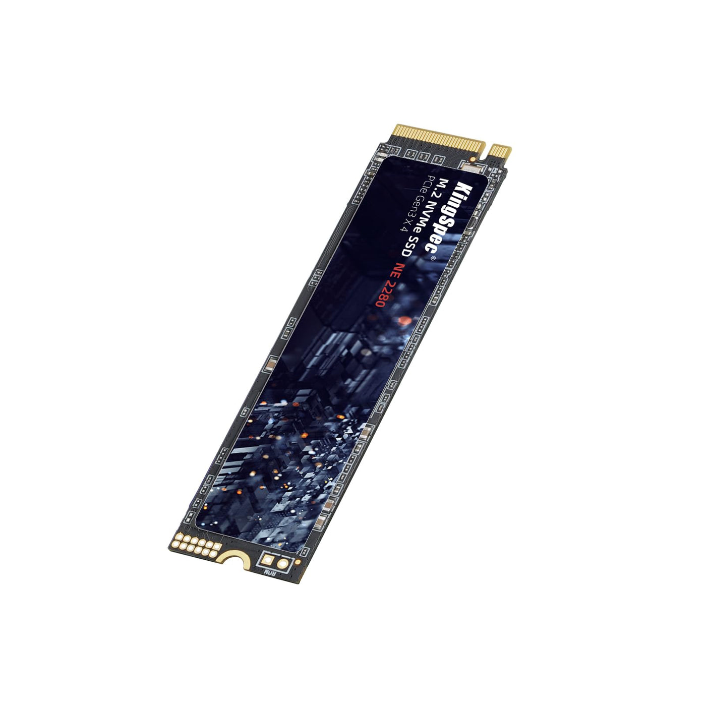 KingSpec SSD 512GB M.2 NVMe PCIE Gen 3x4, Bis zu 2400MB/s, Internes Solid State Drive mit 3D NAND Flash, Kompatibel mit Desktop und Laptop (NE-2280 512GB)