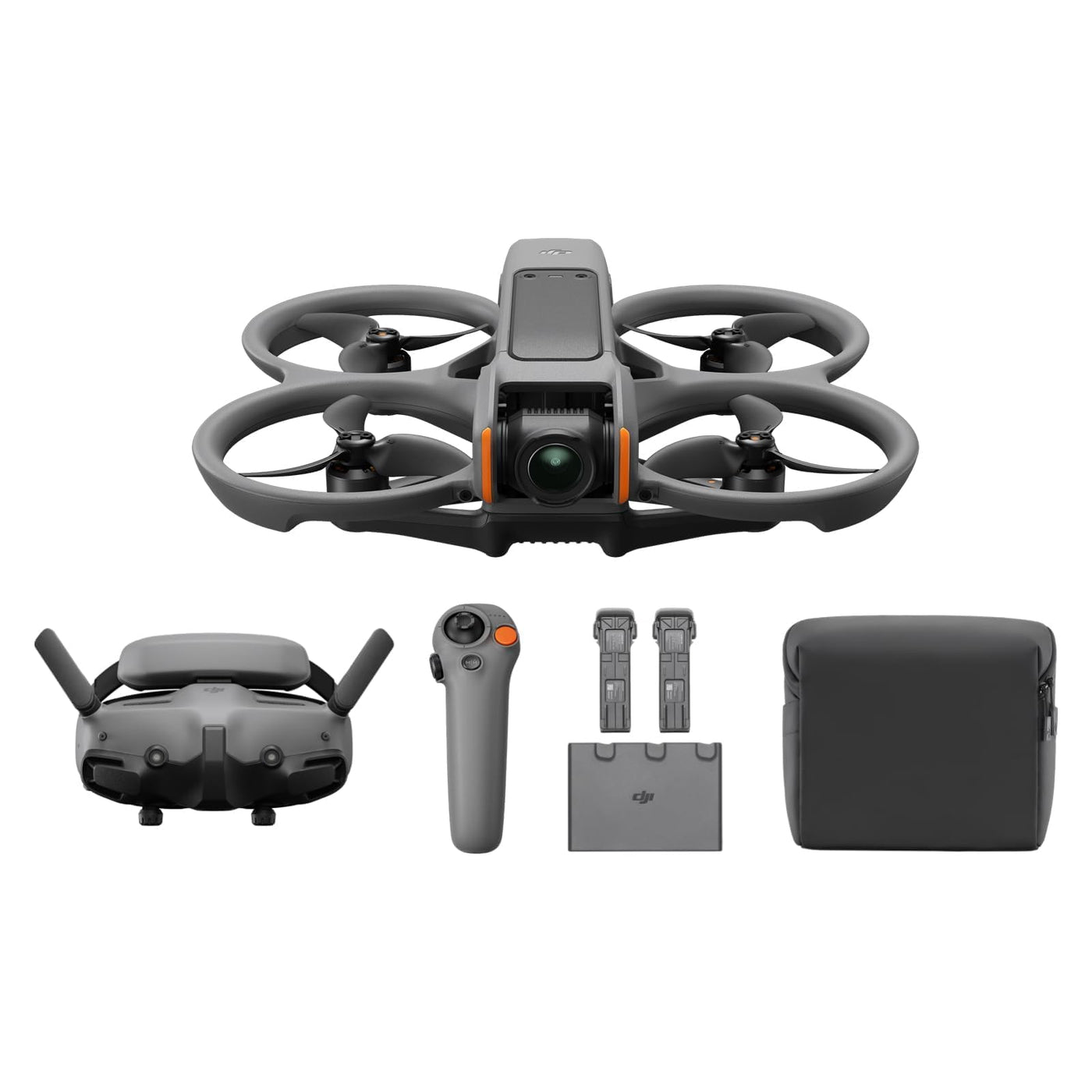 DJI Avata 2 Fly More Combo Bundle (3 Akkus), FPV-Drohne mit 4K-Kamera, 69 Minuten max. Flugzeit, Akrobatik auf Tastendruck, Kameradrohne mit Goggles 3 und RC Motion 3, mit Propellerschutz