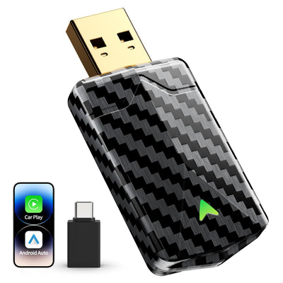 CODONOVA 2026 Pro Mini CarPlay Wireless Adapter–Android Auto Wireless Adapter, Plug & Play, USB-A/USB-C, Stabil und Kompakt für Flüssiges Fahren, Kompatibel mit Autos ab 2016, iOS 10+ und Android 10+