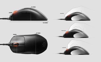 SteelSeries Prime+ - Esports Leistung Gaming-Maus - TrueMove Pro+ Optical Sensor mit 18.000 CPI - Magnetisch-optische Schalter