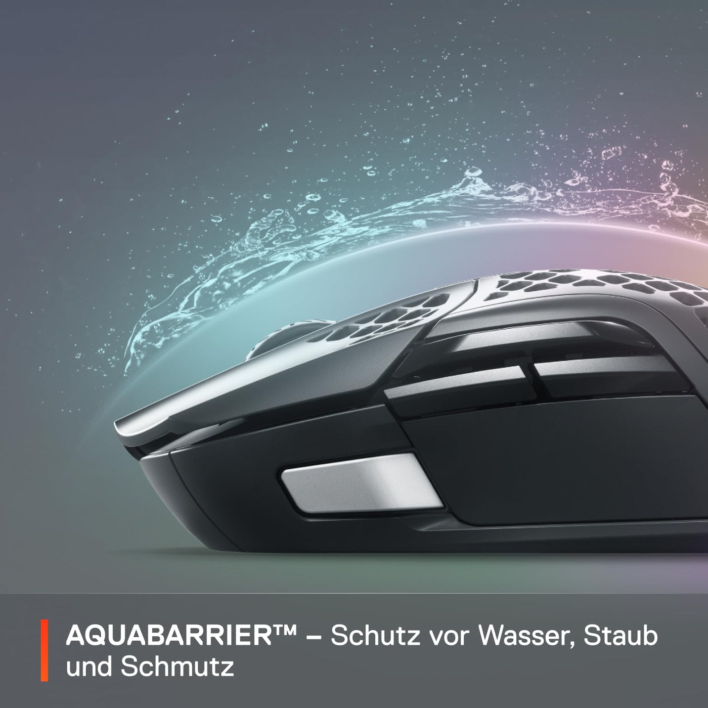 SteelSeries Aerox 5 Wireless – RGB Gaming-Mouse mit Öffnungen in der Oberfläche – Federleichtes, wasserabweisendes Design – 9 Tasten – Bluetooth/2,4 GHz – Optischer TrueMove Air-Sensor mit 18.000 DPI