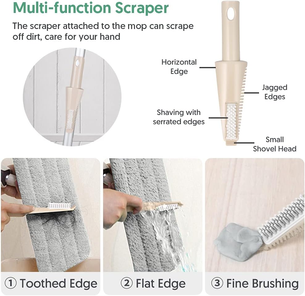 ILAVCOOL Sprühwischer Bodenwischer Wischer mit Sprühfunktion, Wischmopp für Bodenreinigung, Trocken-Nassmopp, Staubwischer mit 3 wiederverwendbaren Wischpads und 550 ml nachfüllbarer Flasche