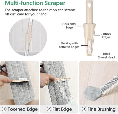 ILAVCOOL Sprühwischer Bodenwischer Wischer mit Sprühfunktion, Wischmopp für Bodenreinigung, Trocken-Nassmopp, Staubwischer mit 3 wiederverwendbaren Wischpads und 550 ml nachfüllbarer Flasche