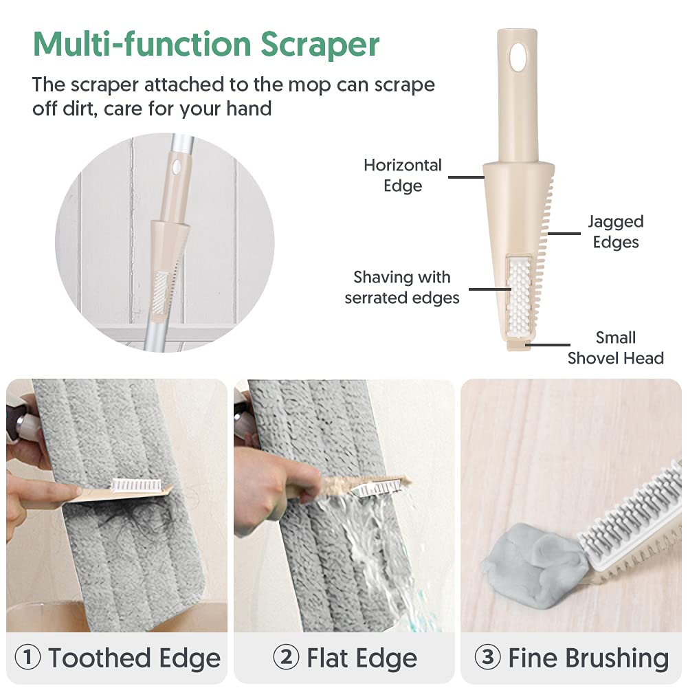 ILAVCOOL Sprühwischer Bodenwischer Wischer mit Sprühfunktion, Wischmopp für Bodenreinigung, Trocken-Nassmopp, Staubwischer mit 3 wiederverwendbaren Wischpads und 550 ml nachfüllbarer Flasche