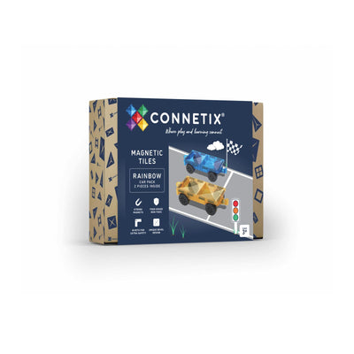 CONNETIX Magnetische Fliesen Regenbogen Auto Pack, 2 Stück