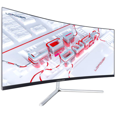 LC-Power LC-M34-UWQHD-100-C-V3 Gaming Monitor 34" Curved Ultra WQHD Display 21:9, 100Hz, 1500R, Adaptive Sync, VA, 1*HDMI, DP, DVI,AUX, schwarz weiß