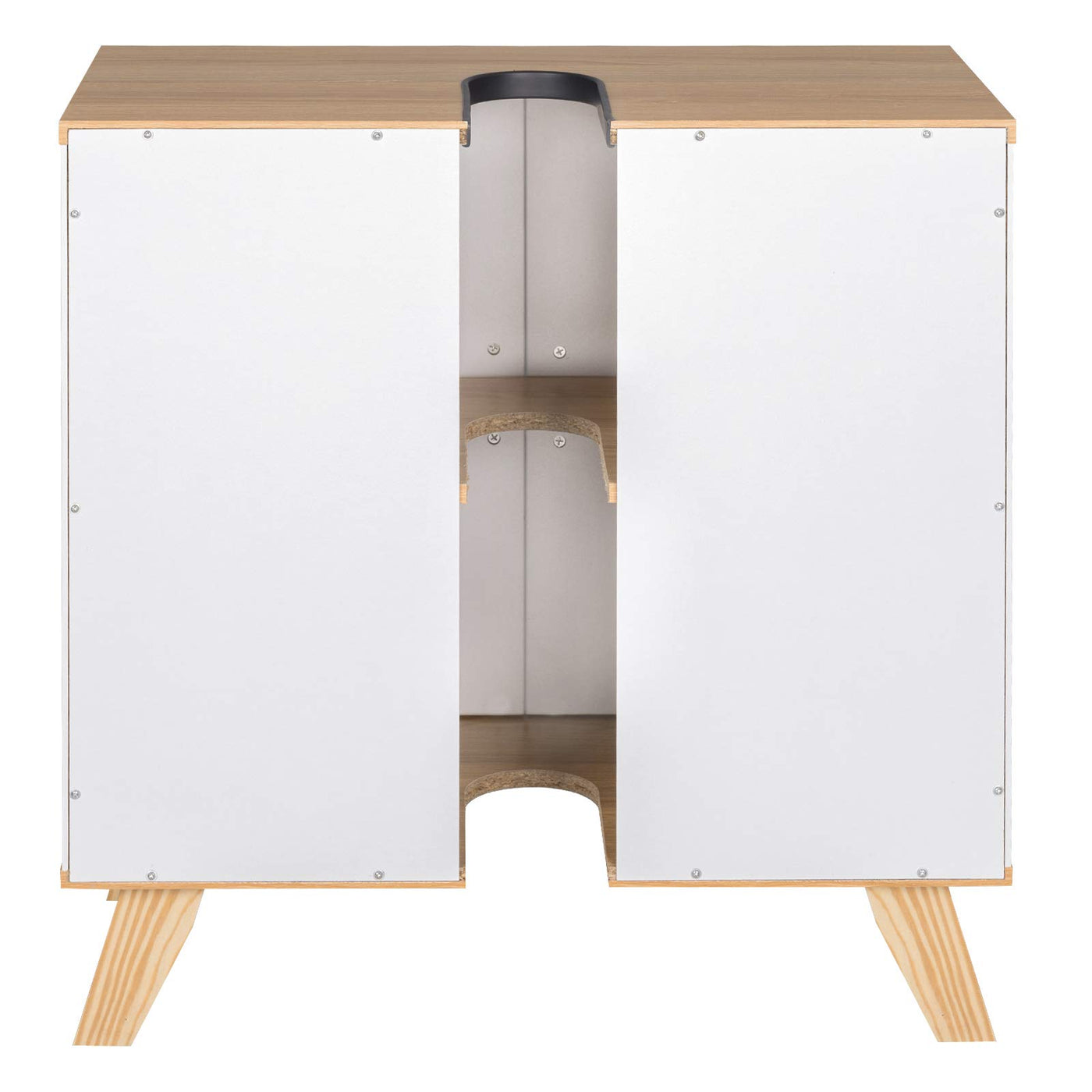 EUGAD Waschbeckenunterschrank Unterschrank Badezimmerschrank Waschtisch Badschrank mit 2 Türe 60 x 30 x 60 cm Weiß
