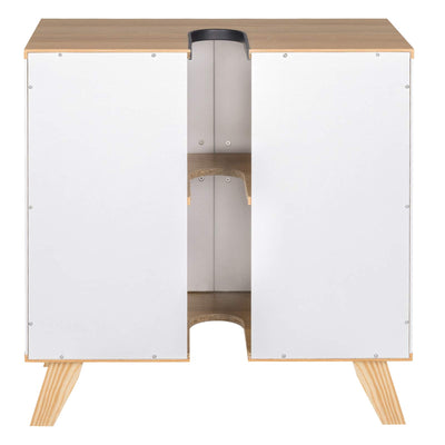 EUGAD Waschbeckenunterschrank Unterschrank Badezimmerschrank Waschtisch Badschrank mit 2 Türe 60 x 30 x 60 cm Weiß