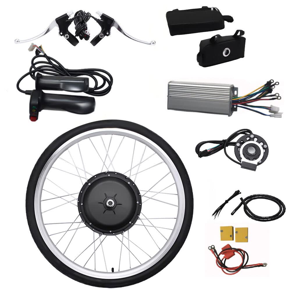 czyuRachel 26 Zoll E-Bike Vorderrad, 36v 250w Elektrofahrrad Umbausatz Conversion Motor Kit Ebike Conversion Kit Electric Bicycle Umbausatz Pedelec Umbausatz Mit Qualität Controller Tasche