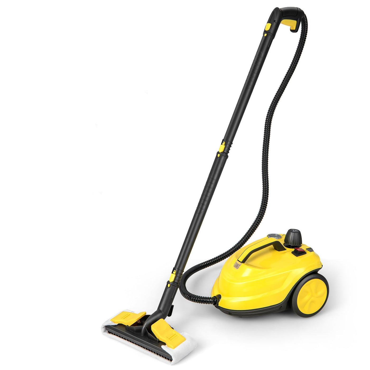 RELAX4LIFE Dampfreiniger, Dampfdruck: 5 bar, Leistung: 2000 W, Flächenleistung: 108 m², Tank: 1,8 L, Aufheizzeit: 8 min., mit Bodenreinigungsset, Düsen, für Teppiche, Boden, Fliese, Fenster, Sofa