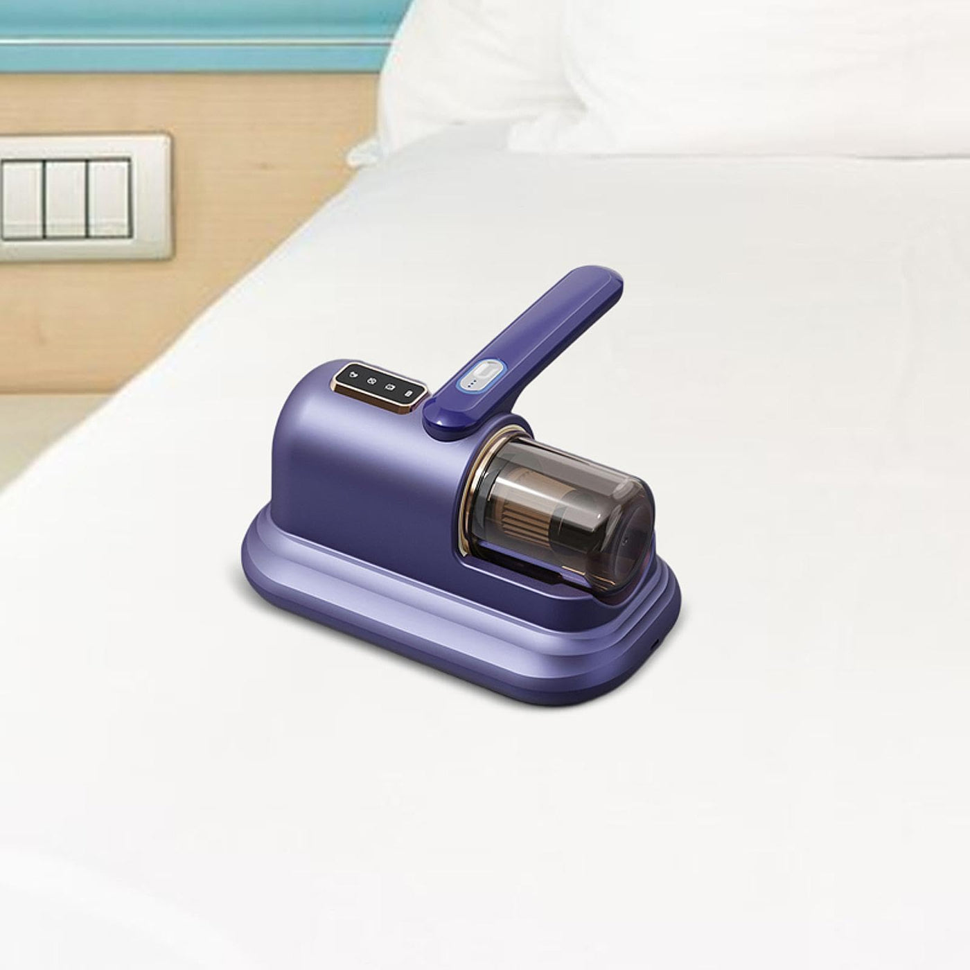 LOVIVER Matratzenreiniger, Staubentfernung, Sofa-Reinigungsmaschine, kabelloser Staubsauger, Staubentferner, Handstaubsauger für Kissen, Blau Und Violett