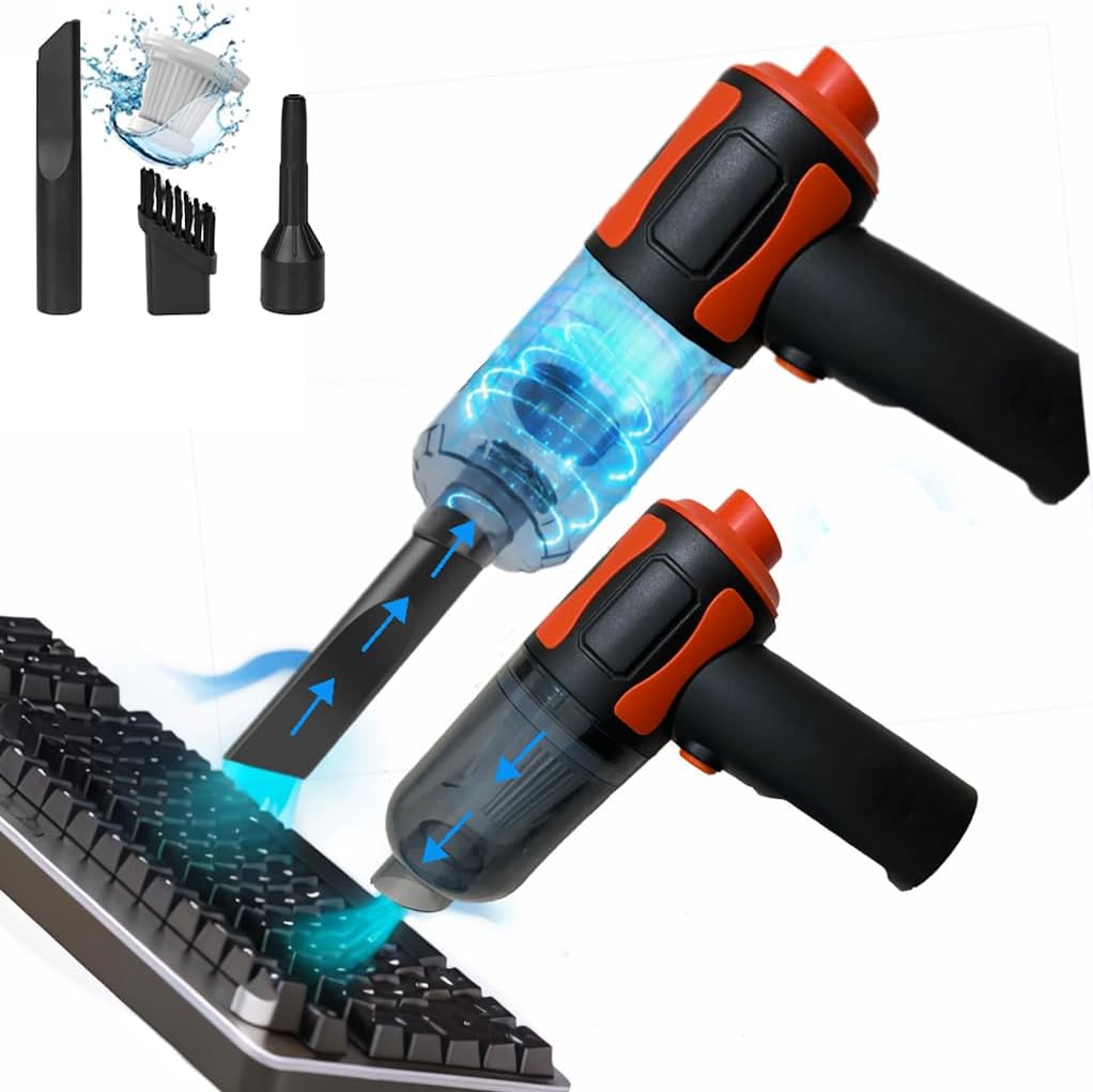 Hqynss Akku Handstaubsauger mit 7000Pa Saugleistung, 3-in-1 Multifunktions Autostaubsauger, Waschbarer Filter, USB Aufladung, Mini Tragbarer Staubsauger für Auto und Zuhause