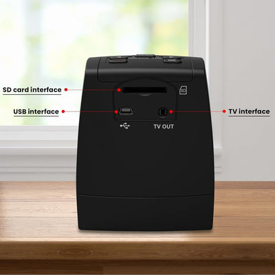 Digital Film Scanner, Eigenständiger Diascanner und Negativscanner Konvertiert Negative und Filmdias von 35mm, 126, 110, Super 8 und 8mm in JPEG-Bilder, 2,4" LCD-Display