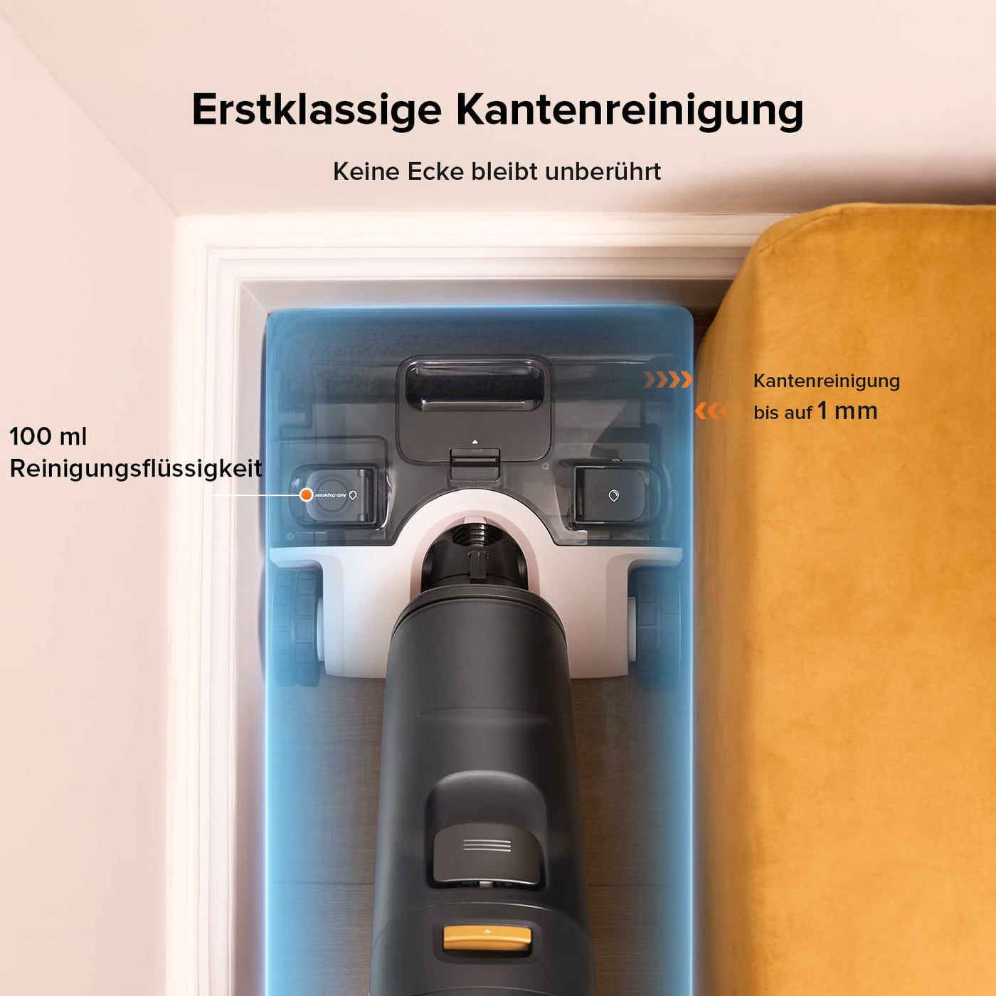 Roborock F25 ALT Staubsauger-Mopp, Nass-Trocken-Staubsauger, kabelloser Hartbodenreiniger mit 20.000 Pa, mit KI-unterstützten Rädern, 90°C Heißluft-Schnelltrocknen & Heißwasser-Selbstreinigung Mopp