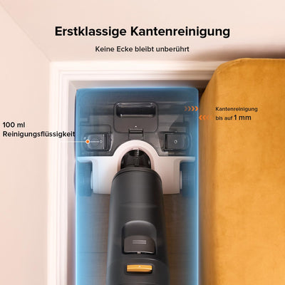 Roborock F25 ALT Staubsauger-Mopp, Nass-Trocken-Staubsauger, kabelloser Hartbodenreiniger mit 20.000 Pa, mit KI-unterstützten Rädern, 90°C Heißluft-Schnelltrocknen & Heißwasser-Selbstreinigung Mopp