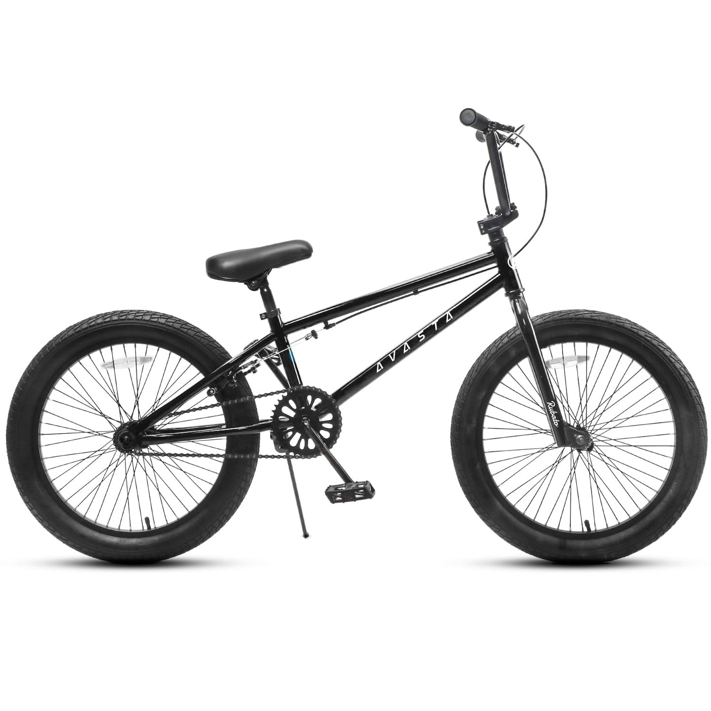 AVASTA 18 Zoll Kinder BMX Fahrrad Freestyle Bike für 5 6 7 8 Jahre alt Jungen Mädchen und Jugend Anfänger, Schwarz