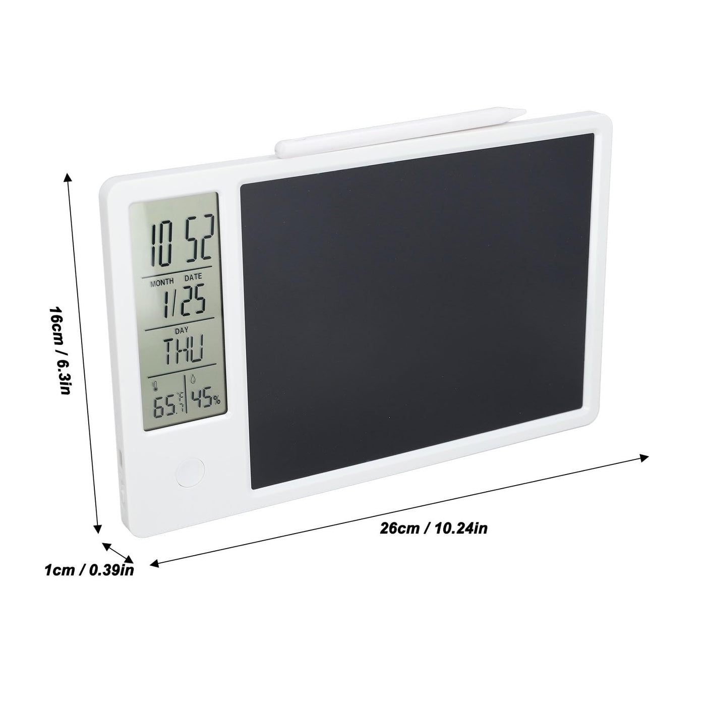 Elektronischer Digitaler Planer, Tablet-Kalender mit Anzeige von Uhrzeit, Tag, Temperatur und Luftfeuchtigkeit, Multifunktionaler Elektronischer Kalender für die Heimarbeit von