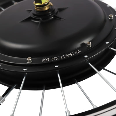 SOLOCJNL 20 Zoll Elektrofahrrad Umbausatz, 500W E-Bike Umrüstung Bausatz mit 5 Einstellbare Geschwindigkeiten und LCD Anzeige, 340RPM Geschwindigkeit, Schwarz