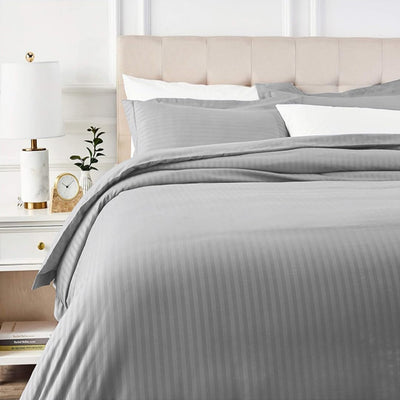 Sonive Deluxe Mikrofaser Bettbezug-Set mit Kissenbezug – Bettwäsche 135x200cm/Pillowcase 50x80cm, Dunkelgrau