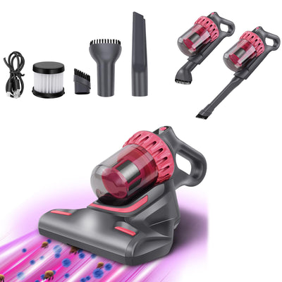 Milbensauger für matratzen mit UV-Licht & Staubmilben-Sensor, 10kpa Antimilben-Staubsauger entfernt 99,9%, Handstaubsauger für Matratzen, Schmutzbehälter 200ml, Milbenstaubsauger für Betten, Sofas