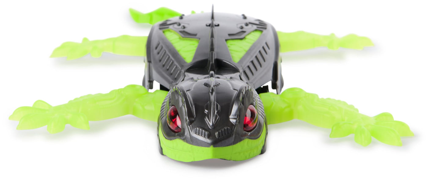 Hex Bots - Wall Crawler Gecko, ferngesteuerter Gecko, der an Wänden und Decken entlang krabbelt, mit leuchtenden LED-Augen, mit Fernbedienung, realistische Bewegungen, für Kinder ab 4 Jahren