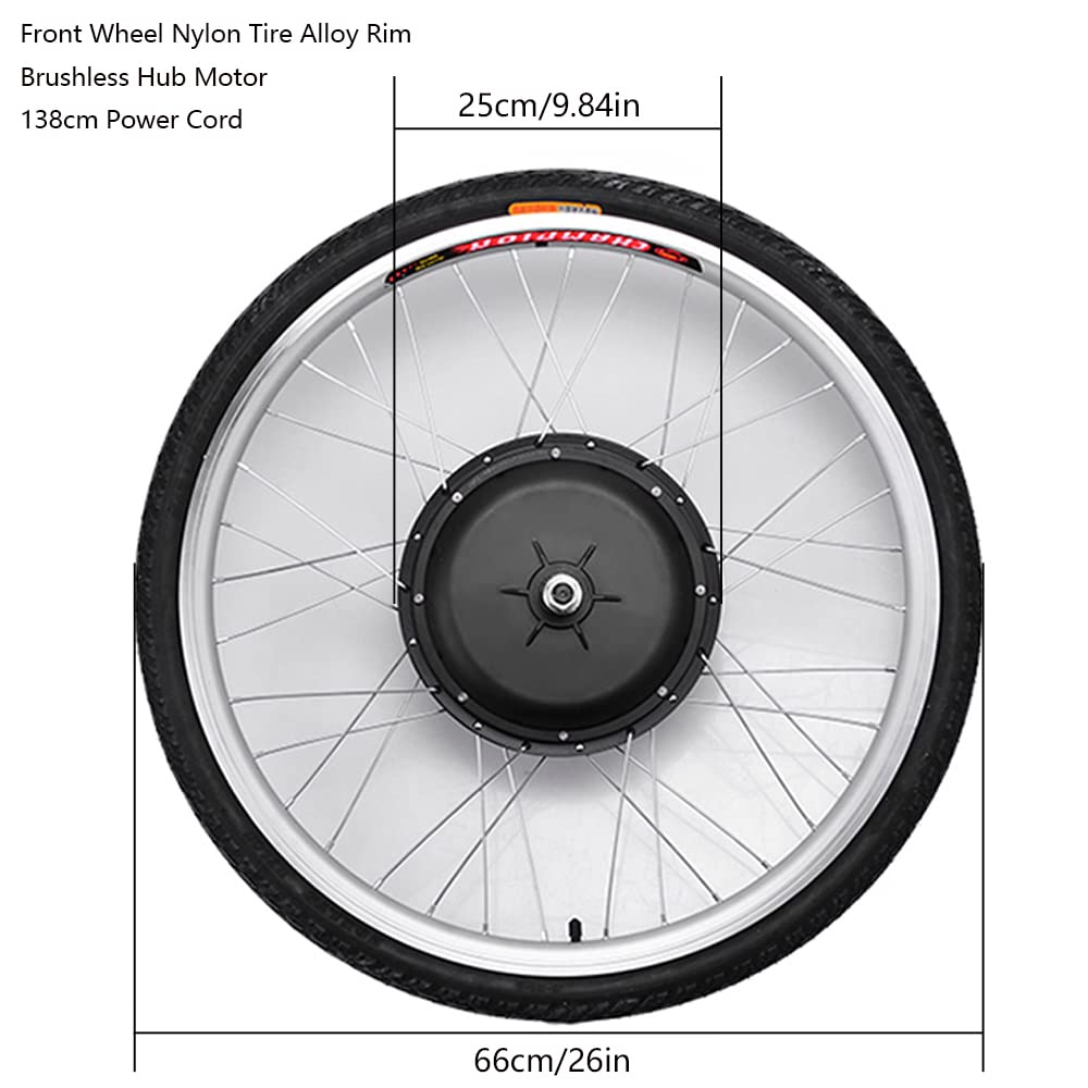 FUROMG 36V 250W 26” Zoll E-Bike Conversion Kit Vorderrad Elektrofahrrad Umbausatz Frontmotor