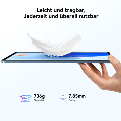 Blackview Tablet Android 15 MEGA8 13 Zoll Tablet mit 36GB RAM+256GB ROM(2TB TF), 50MP+13MP Dual Camera, Dual 4G LTE+5G WiFi 2K FHD Großes Display WideVine L1 Octa Core T620,11000 mAh Akku GPS/Face ID