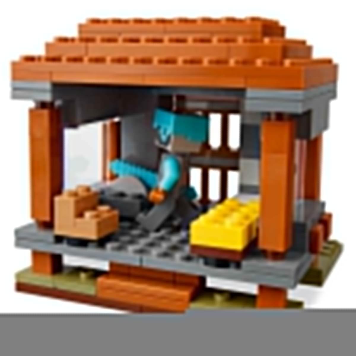 LEGO Minecraft EIN Verwüster am Plünderer-Außenposten - Gaming Spielzeug für Kinder - Minifigur mit Schnappkiefer Funktion und Dorf Festung - Gaming Geschenk für Jungen & Mädchen ab 8 Jahren - 21278
