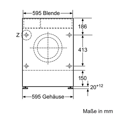 Siemens WK14D543 iQ500 Einbau-Waschtrockner, 7 kg Waschen und 4 kg Trocknen, 1400 UpM, Outdoor-Programm - trocknet wasserfeste Outdoor-Bekleidung zuverlässig, aquaStop, Besonders hohe Beladungsmenge